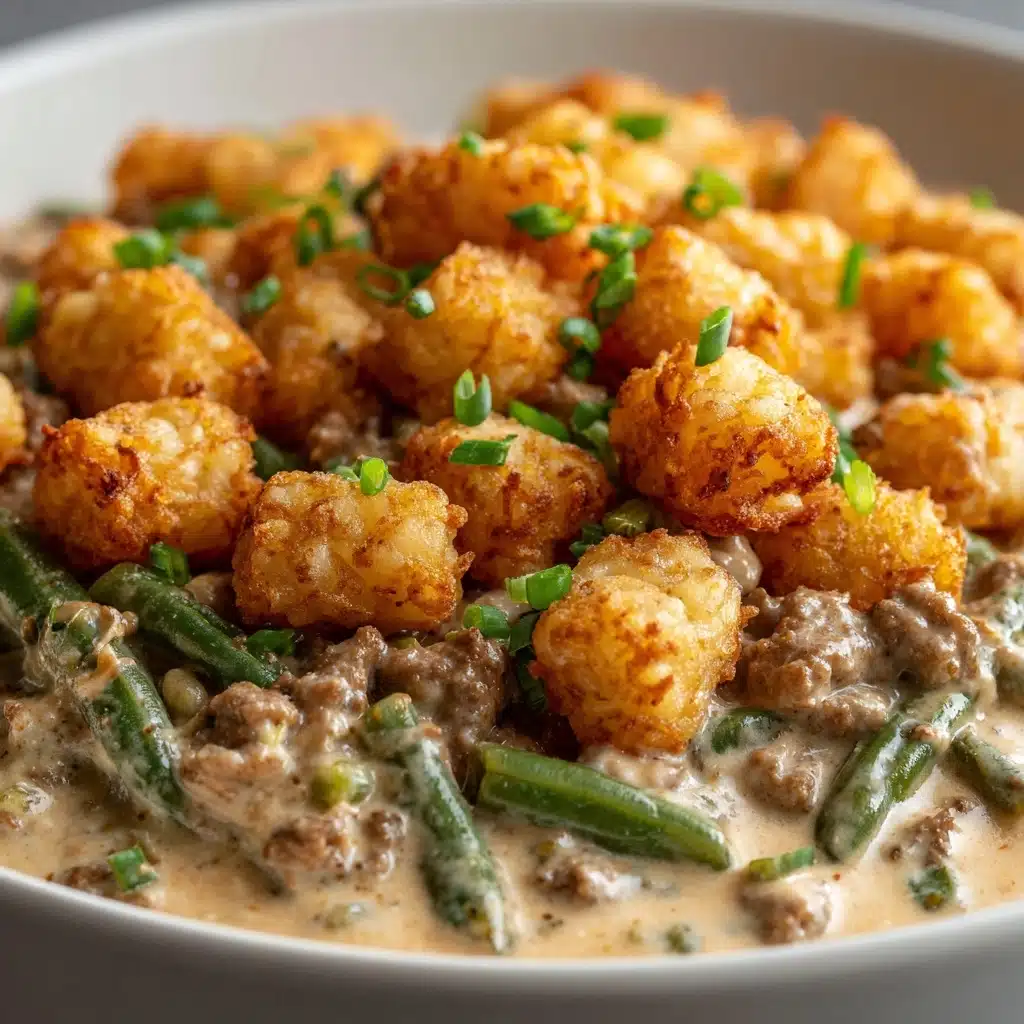Green Bean Casserole with Tater Tots: Irresistibly Cozy Recipe - Recipe Image