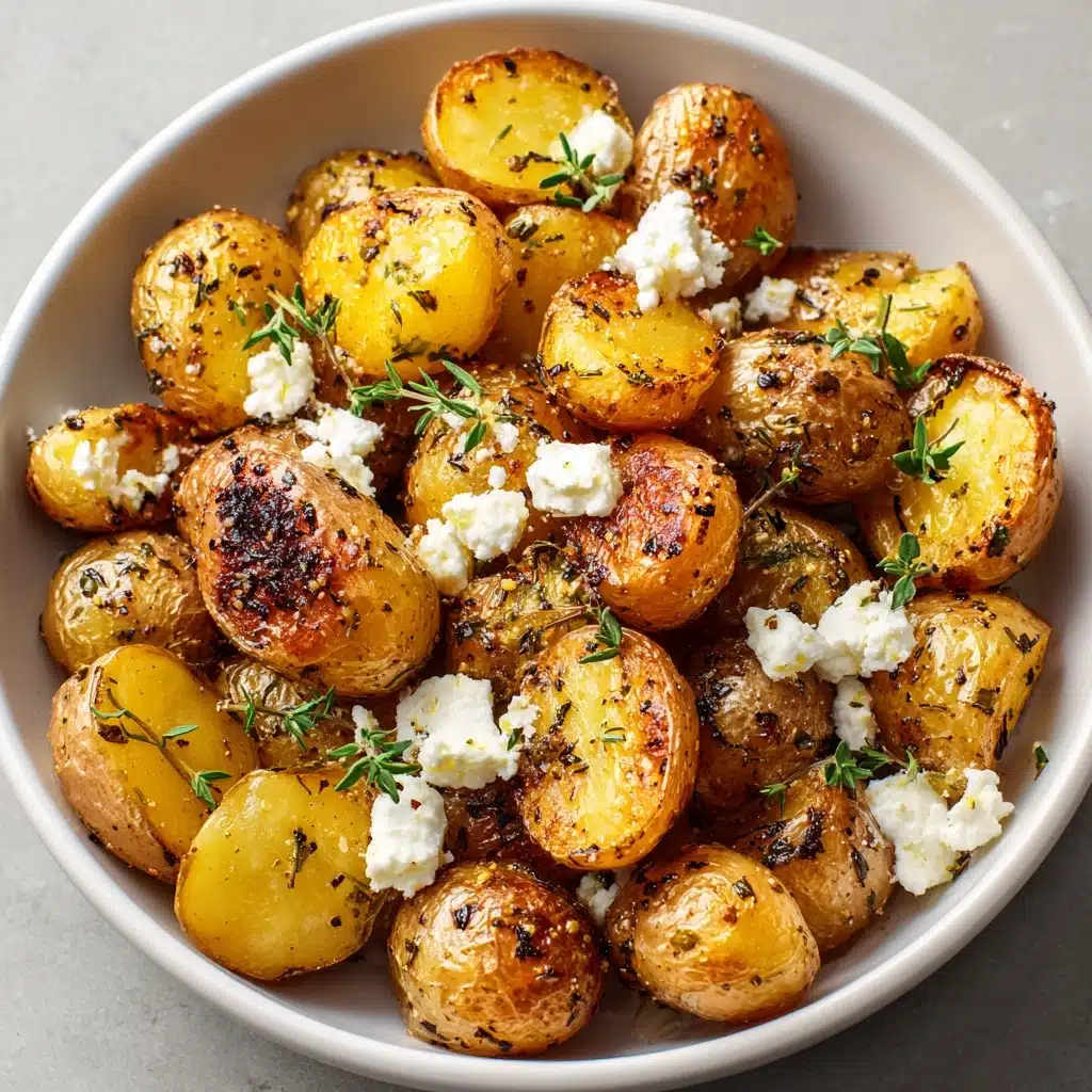 Roasted Potatoes with Baked Feta and Garlic Recipe - Recipe Image