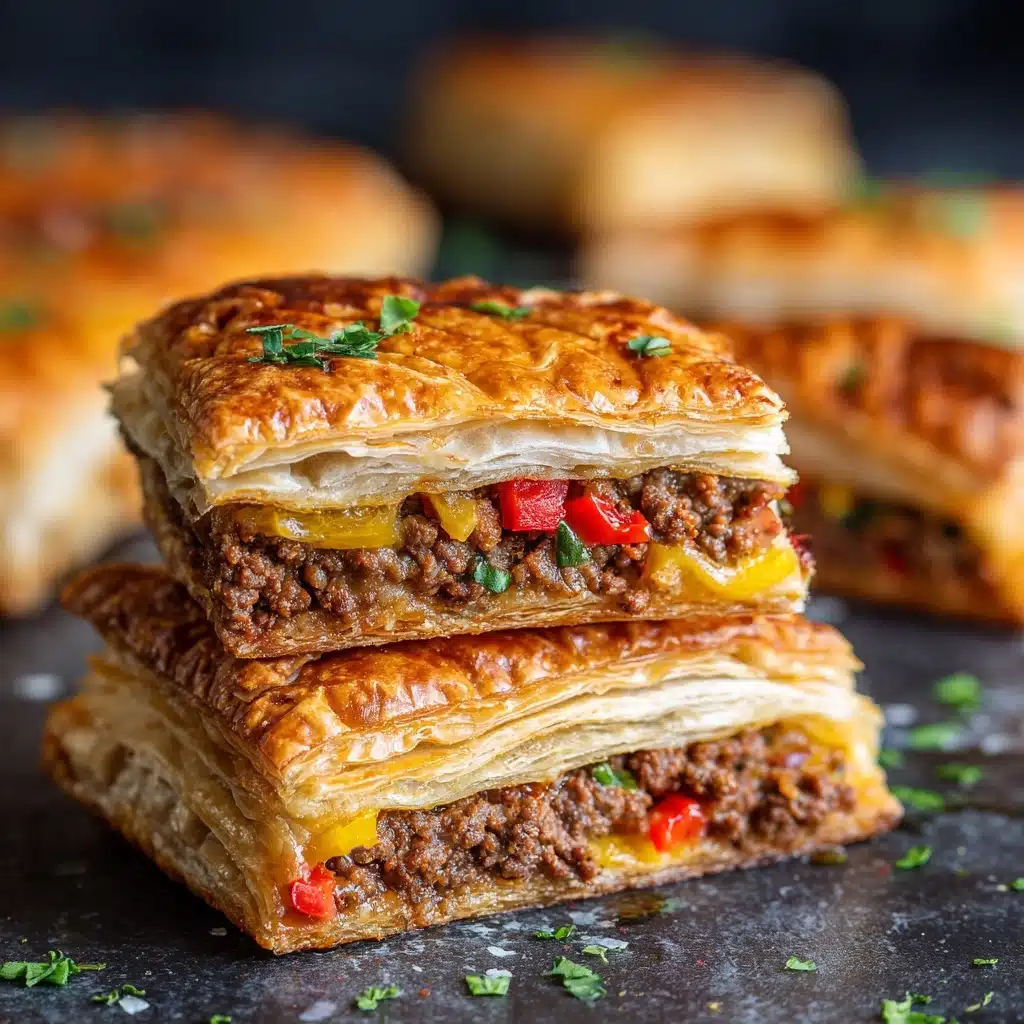 Breakfast Stuffed Puff Pastry Bars Recipe - Recipe Image