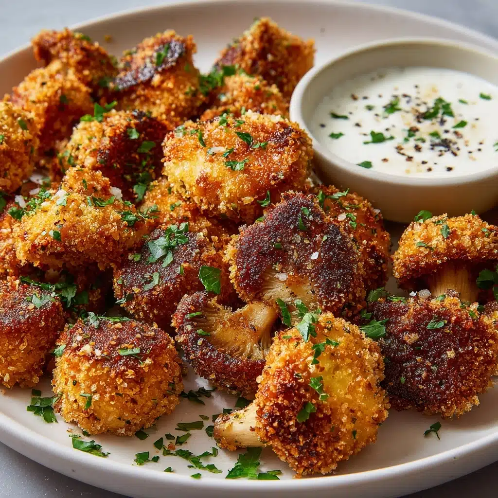 Fried Sliced Mushrooms with Ranch Recipe - Recipe Image