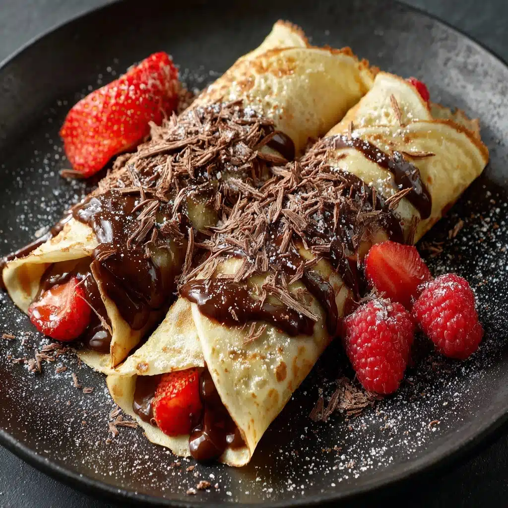 Handmade Chocolate-Filled Rolled Crêpes Recipe - Recipe Image