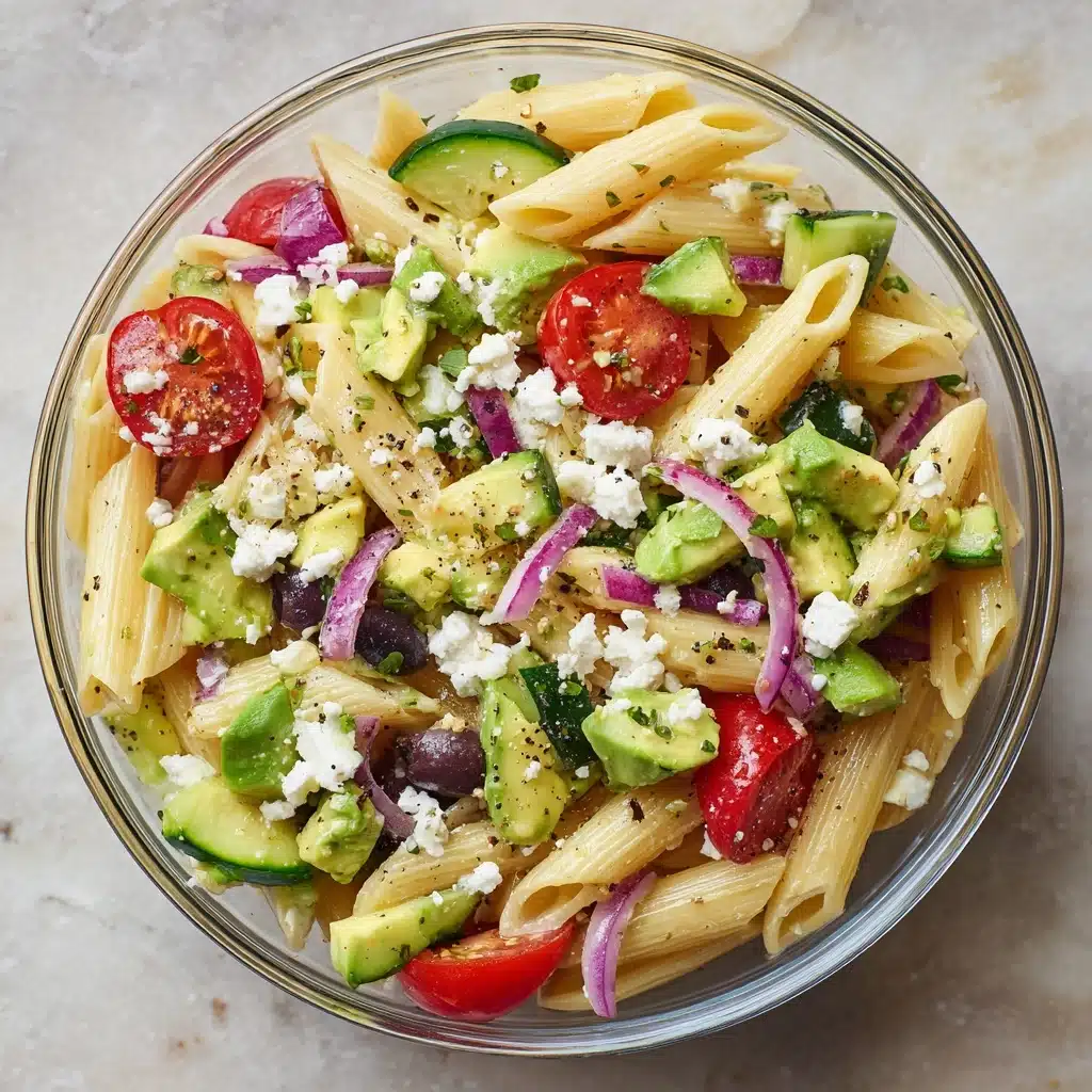 Lemon Herb Mediterranean Pasta Salad Recipe - Recipe Image