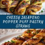 Cheesy Jalapeno Popper Puff Pastry Straws Recipe