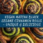 Vegan Matcha Black Sesame Cinnamon Rolls Recipe