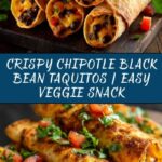Crispy Chipotle Black Bean Taquitos Recipe