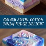 Galaxy Swirl Cotton Candy Fudge Recipe