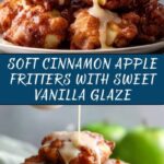 Soft Cinnamon Apple Fritters with Vanilla Glaze Recipe