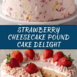 Strawberry Cheesecake Pound Cake with Strawberry Cream Cheese Frosting Recipe