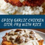Spicy Garlic Chicken Stir-Fry with Rice Recipe