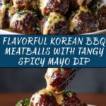 Korean BBQ Meatballs with Spicy Mayo Dip Recipe