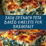 Easy Spinach Feta Baked Omelets Recipe