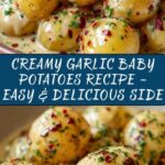 Easy Creamy Garlic Sauce Baby Potatoes Recipe