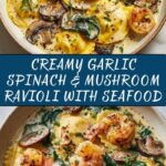 pinach & Mushrooms in Garlic Cream Sauce Recipe