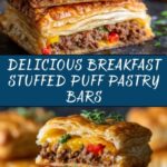 Breakfast Stuffed Puff Pastry Bars Recipe