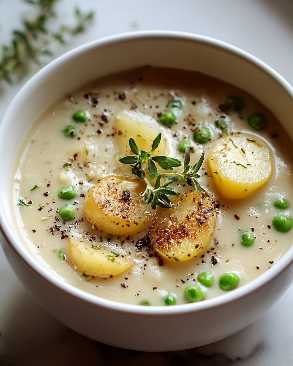 Creamy Potato and Pea Chowder Recipe - Recipe Image
