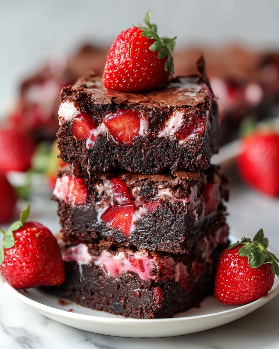 Strawberry Brownies Recipe - Recipe Image