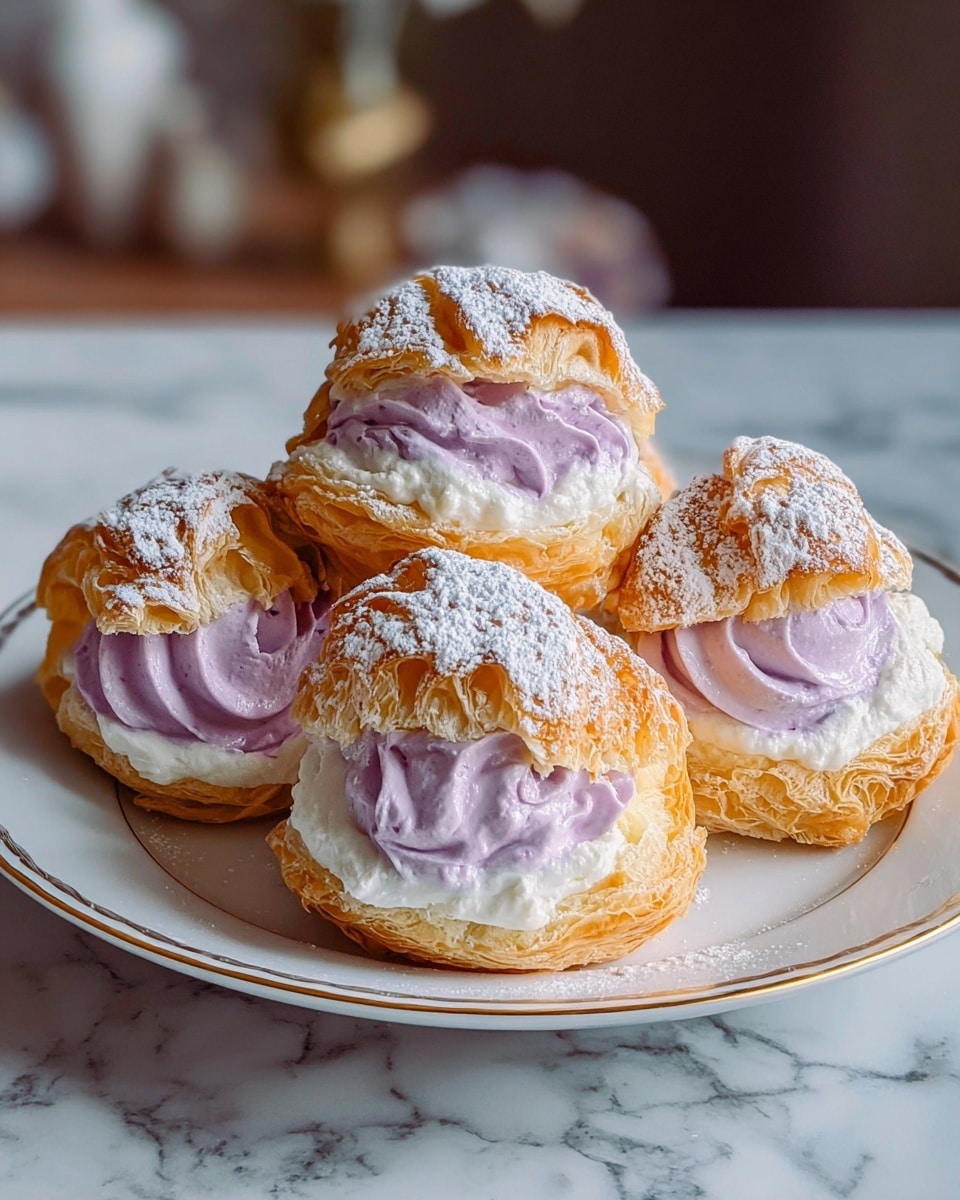 Ube Cream Puffs Recipe - Recipe Image