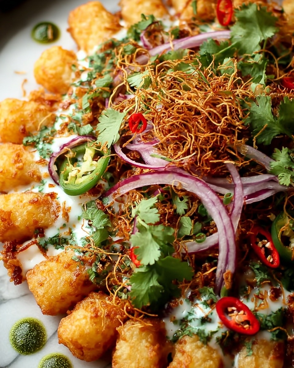 Samosa Chaat with Spiced Chickpeas and Yogurt Recipe - Recipe Image
