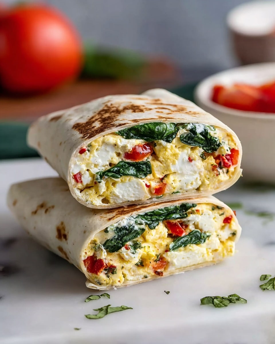 Spinach Feta Breakfast Wrap Recipe - Recipe Image