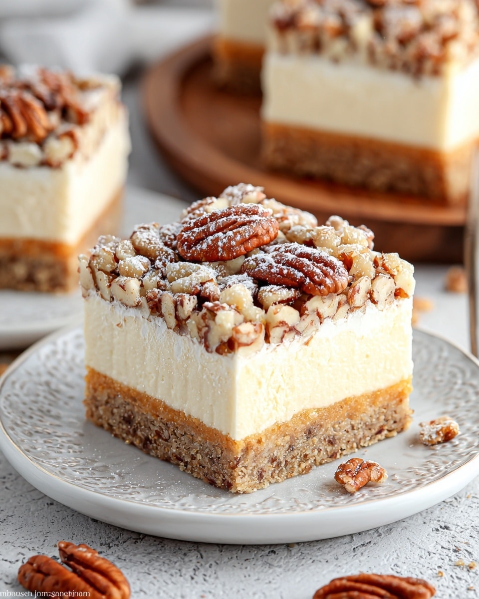 Pecan Pie Cheesecake Bars Recipe - Recipe Image