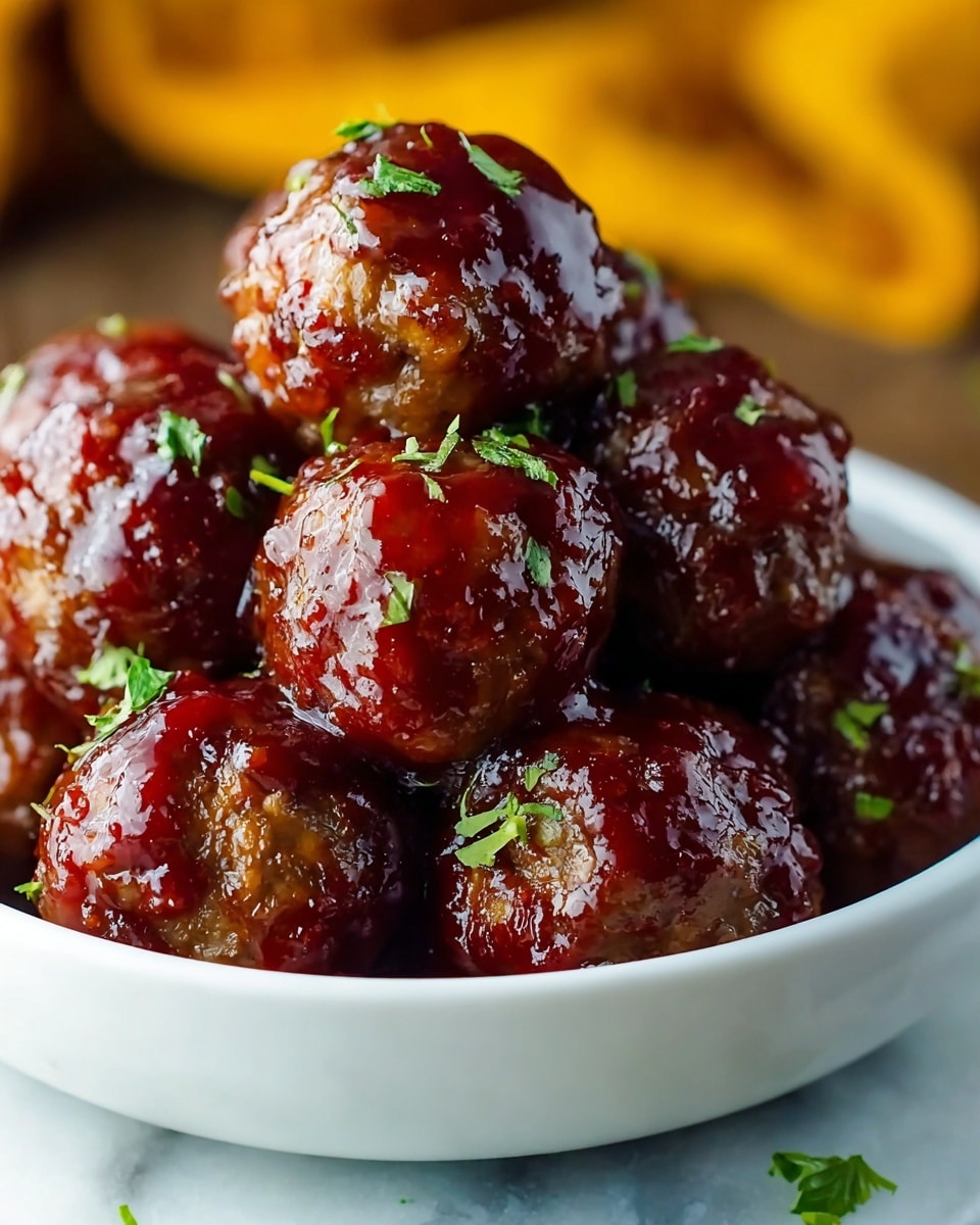 Cranberry Glazed Meatballs Recipe - Recipe Image