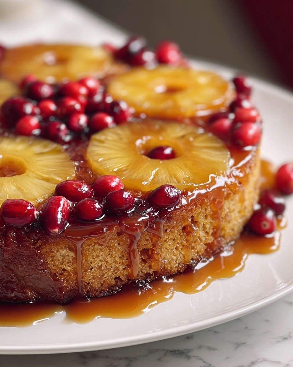 Cranberry Pineapple Upside-Down Cake Recipe - Recipe Image