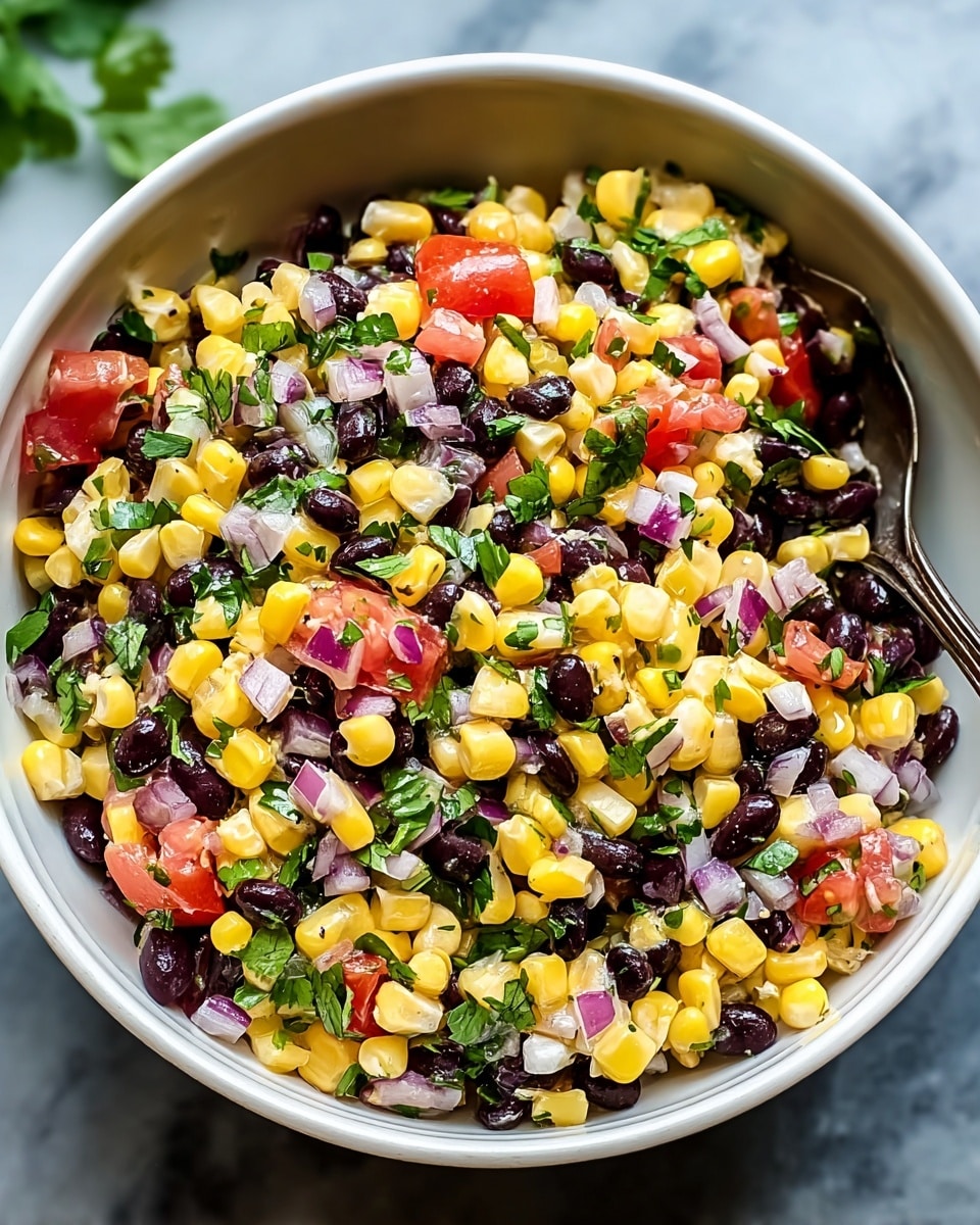 Refreshing Black Bean Corn Salad Recipe - Recipe Image