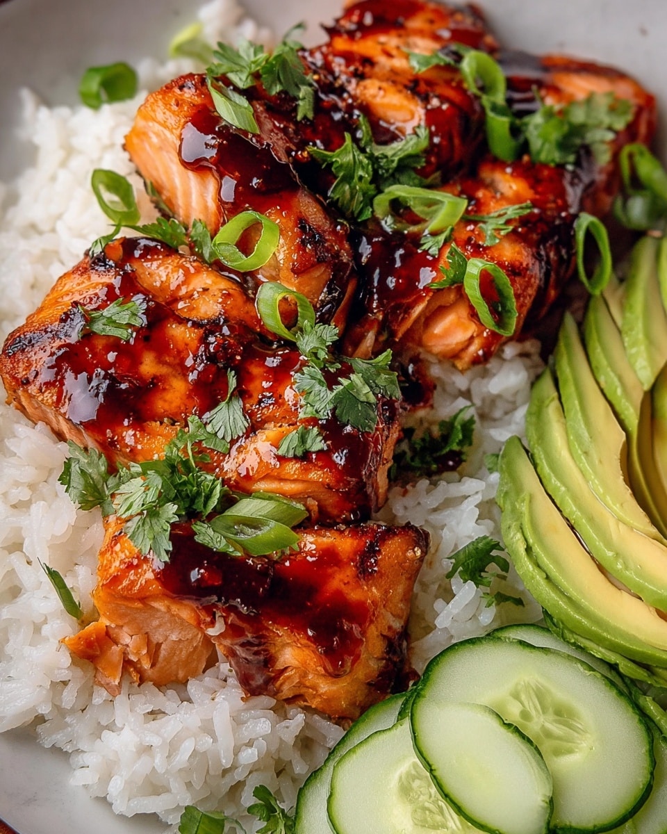 Honey Garlic Salmon Rice Bowls Recipe - Recipe Image