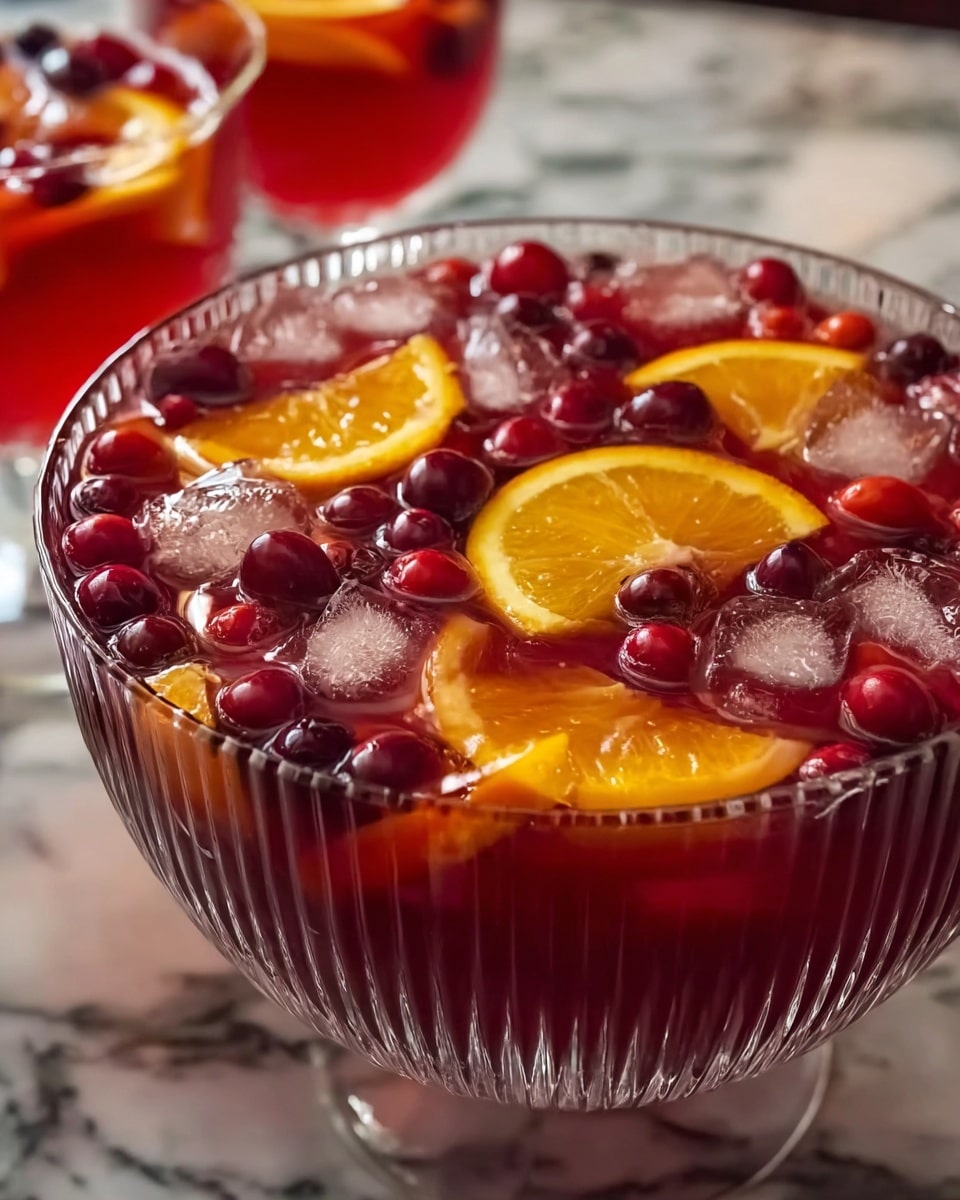 Sparkling Cranberry Punch: A Festive and Refreshing Beverage Recipe - Recipe Image