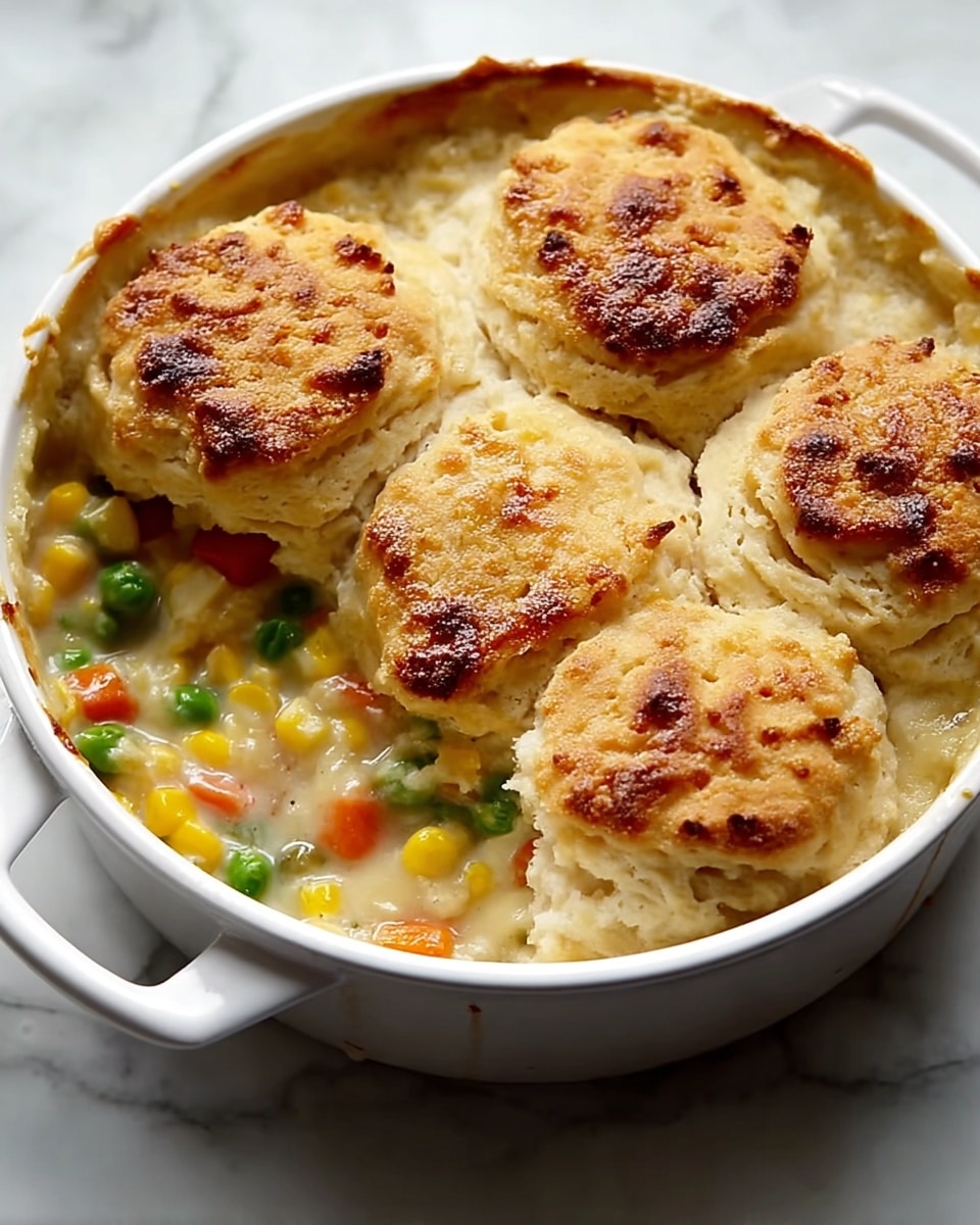 Creamy Chicken and Vegetable Cornbread Casserole Recipe - Recipe Image