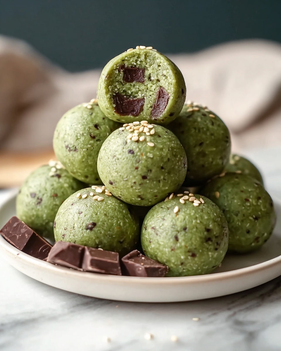Mint Chocolate Chip Protein Balls Recipe - Recipe Image