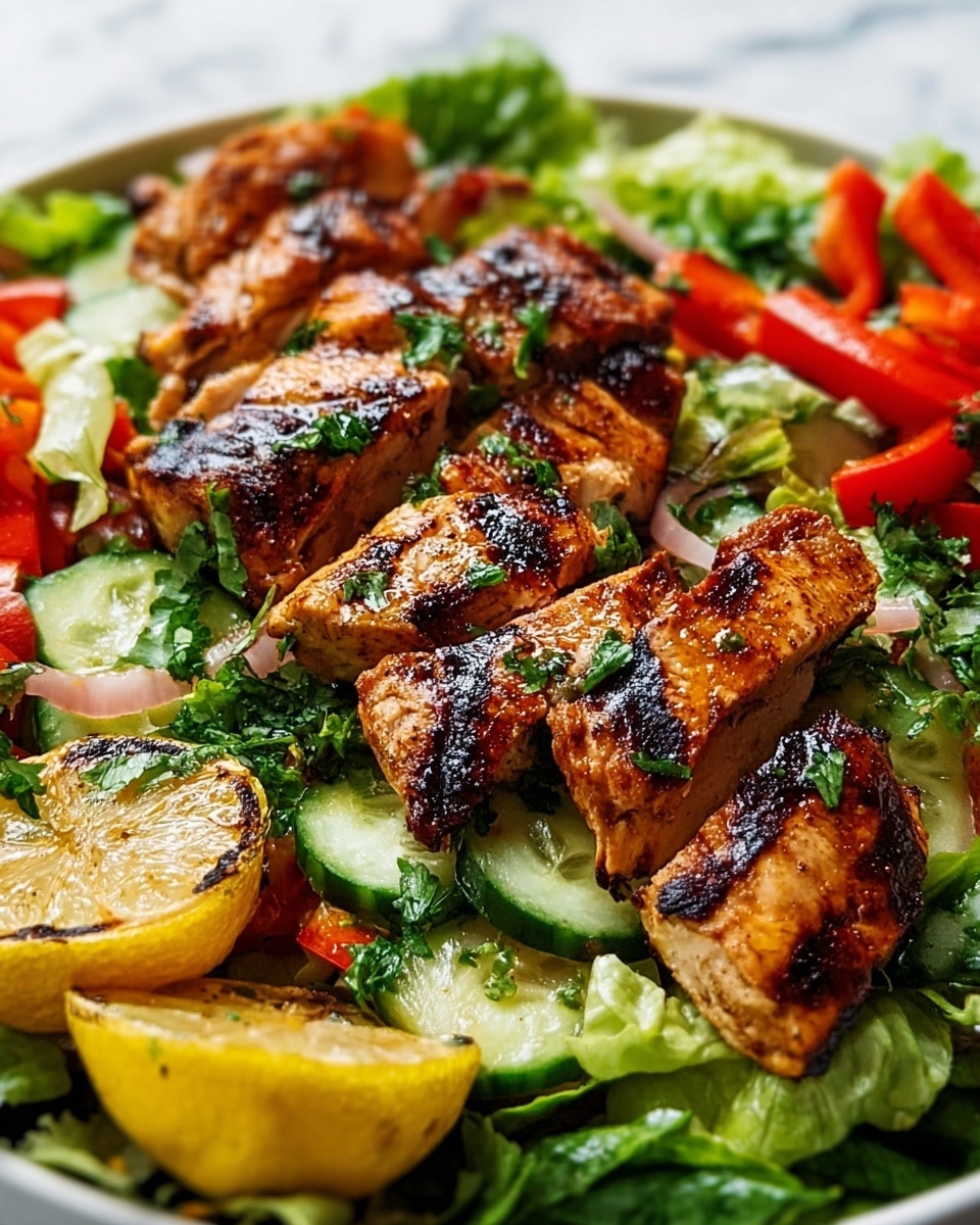 Grilled Chili Lime Chicken Fajita Salad Recipe - Recipe Image