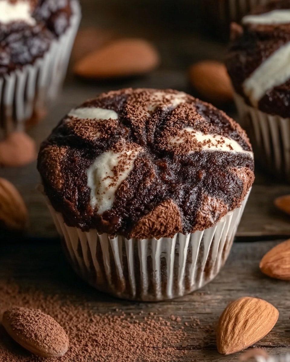 Chocolate Almond Butter Swirl Muffins Recipe - Recipe Image