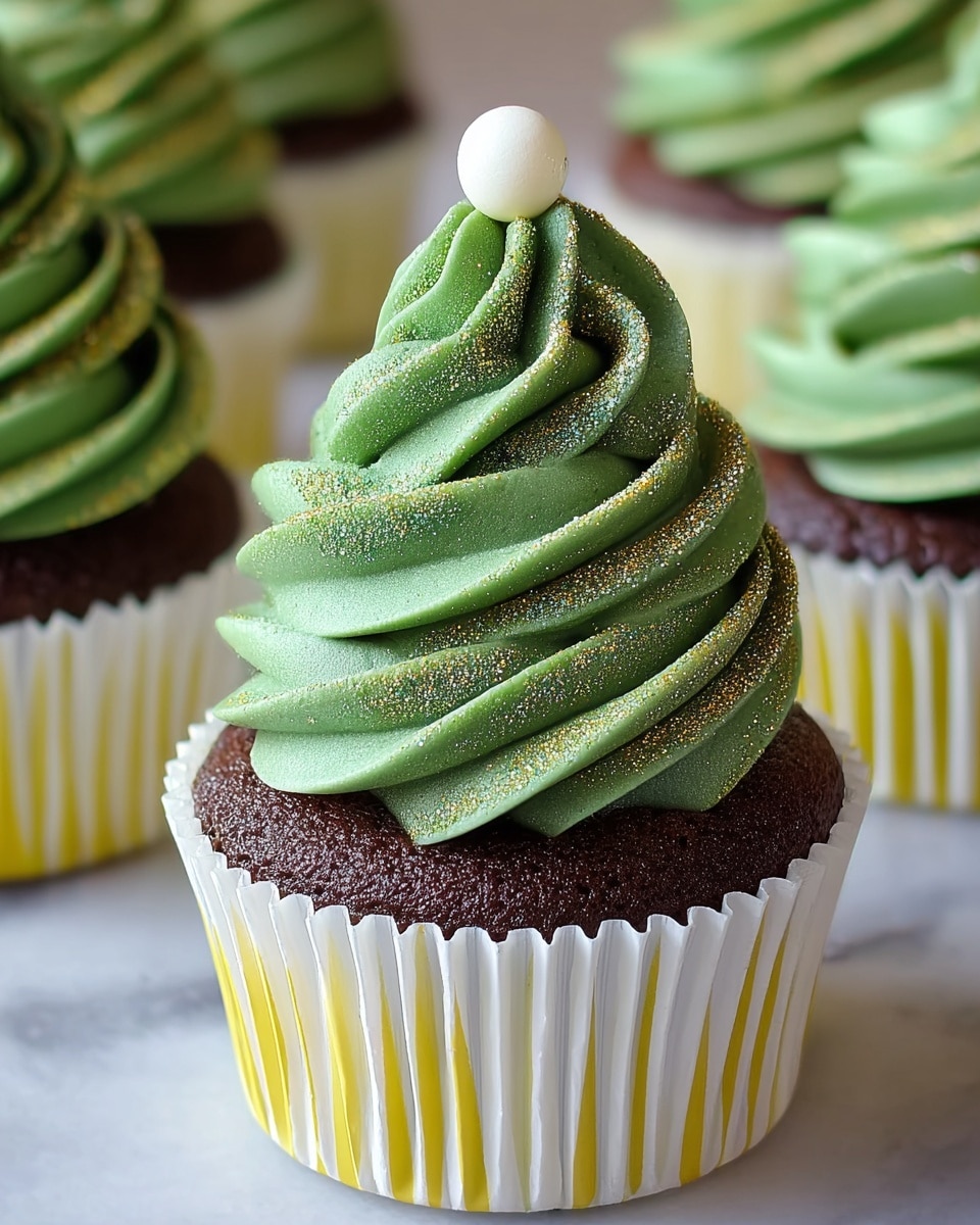Green Velvet Cupcakes with Cream Cheese Frosting Recipe - Recipe Image