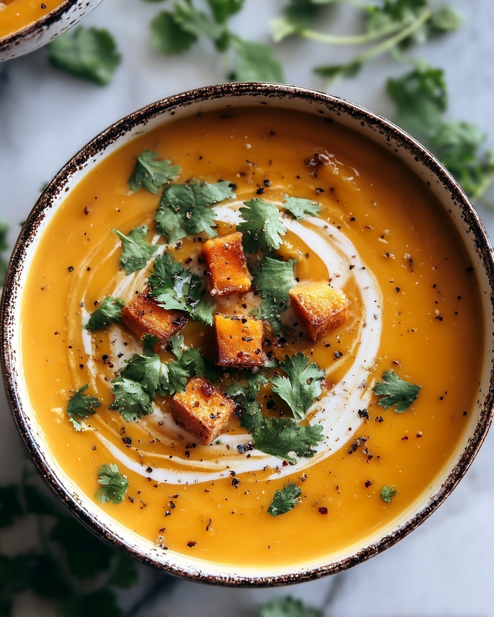 Spiced Butternut Squash and Sweet Potato Soup Recipe - Recipe Image
