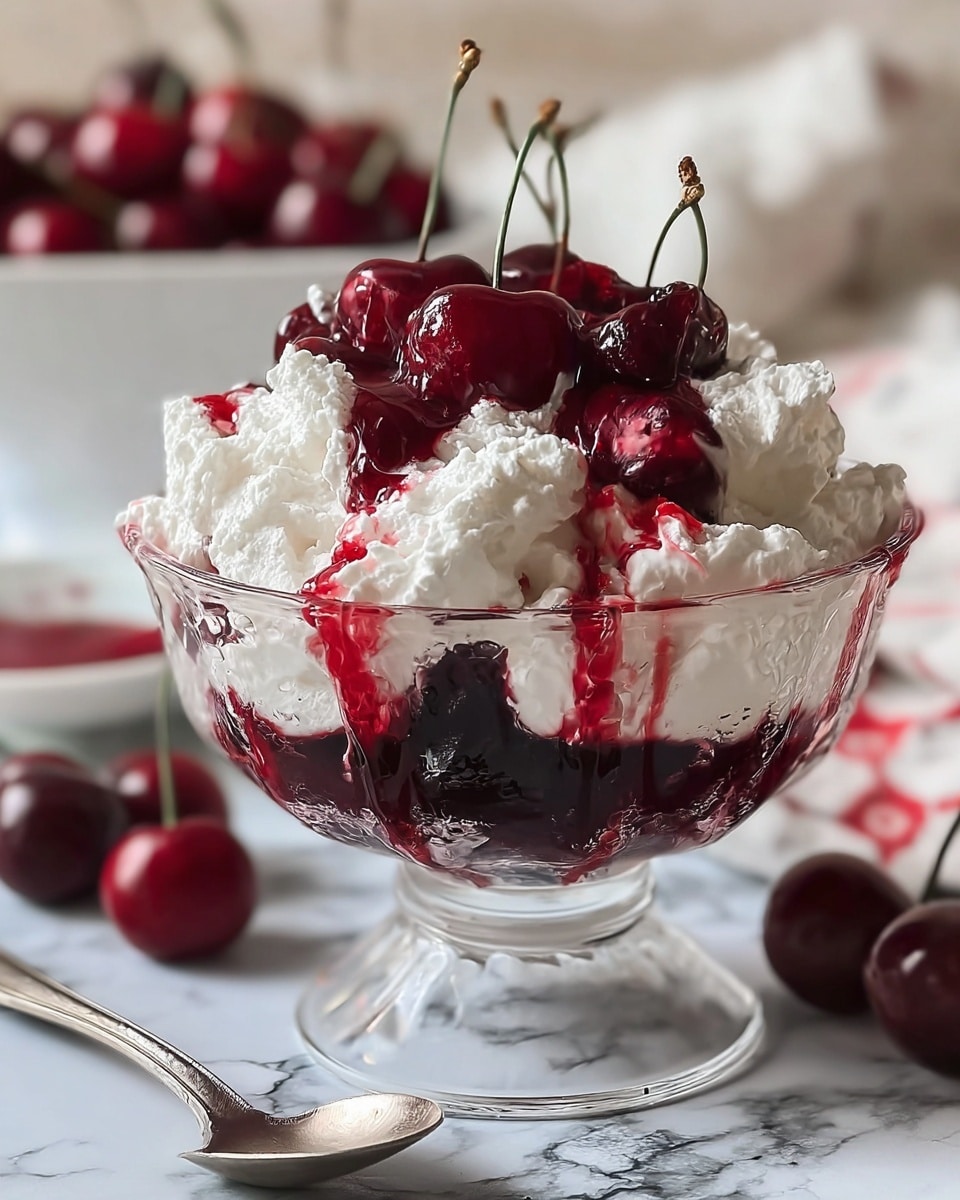 Delectable Cherry Cheesecake Fluff Recipe - Recipe Image
