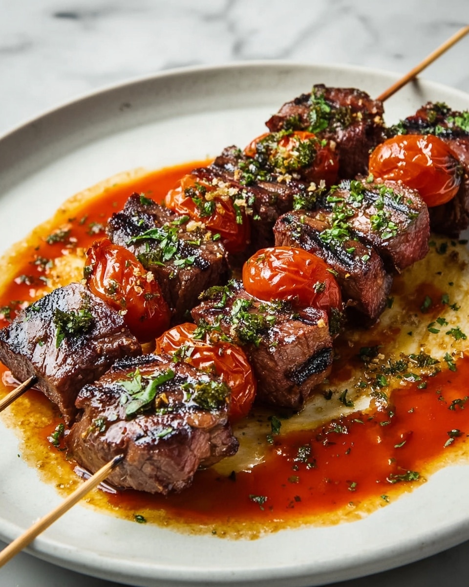 Pizza Steak Skewers Recipe - Recipe Image