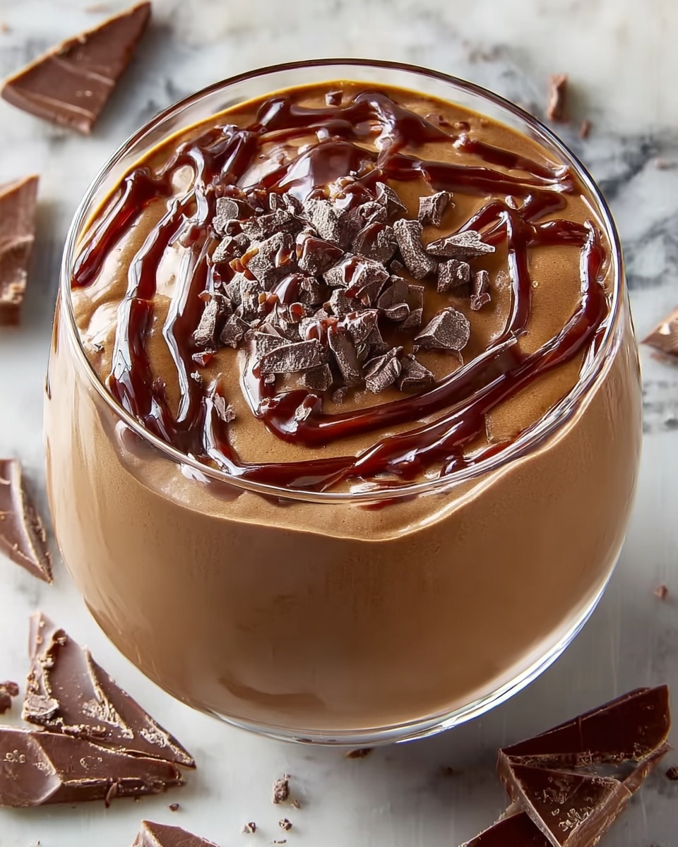 Chocolate Yogurt Pudding with Peanut Butter and Dark Chocolate Recipe - Recipe Image