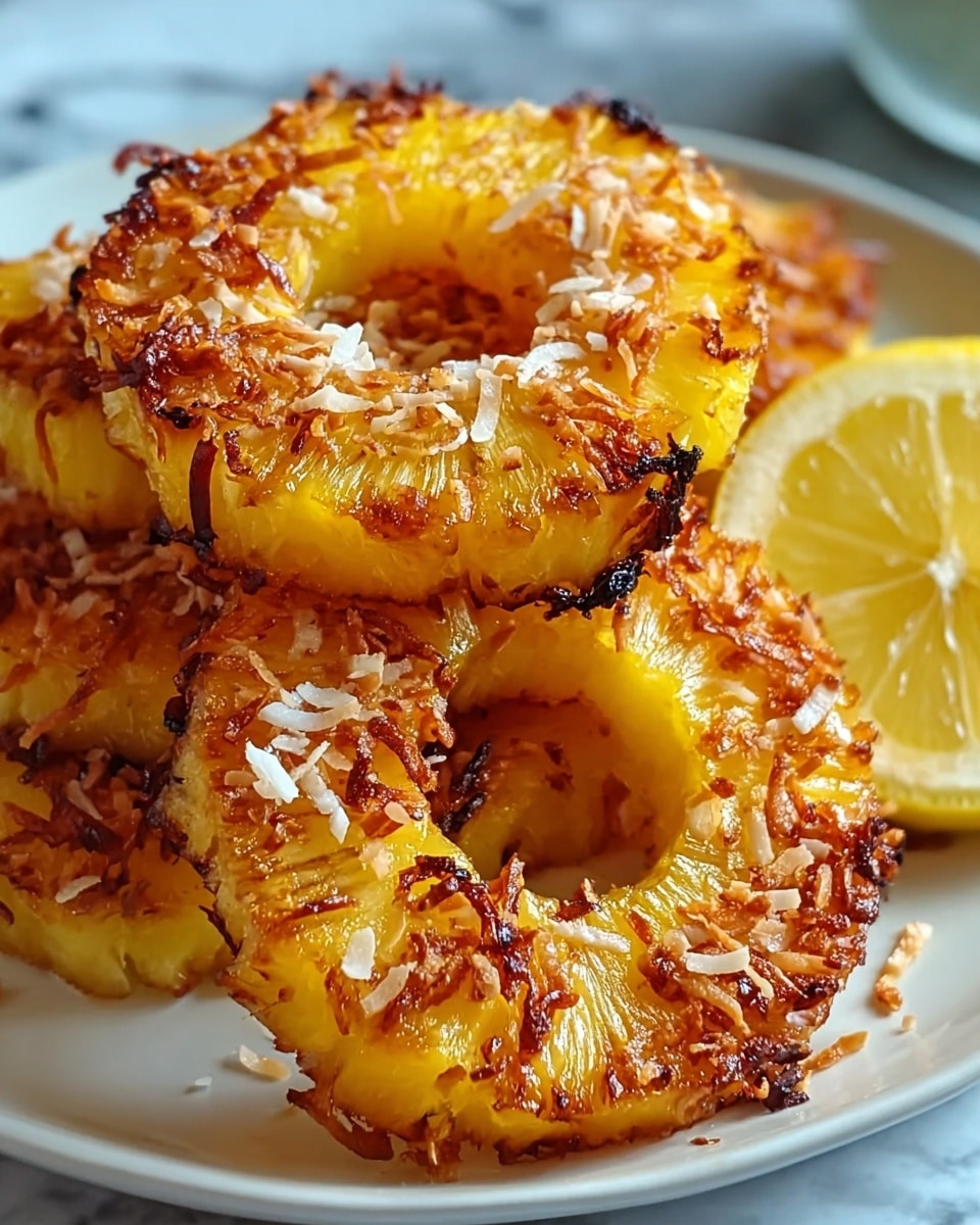 Fried Pineapple with Coconut Crust Recipe - Recipe Image