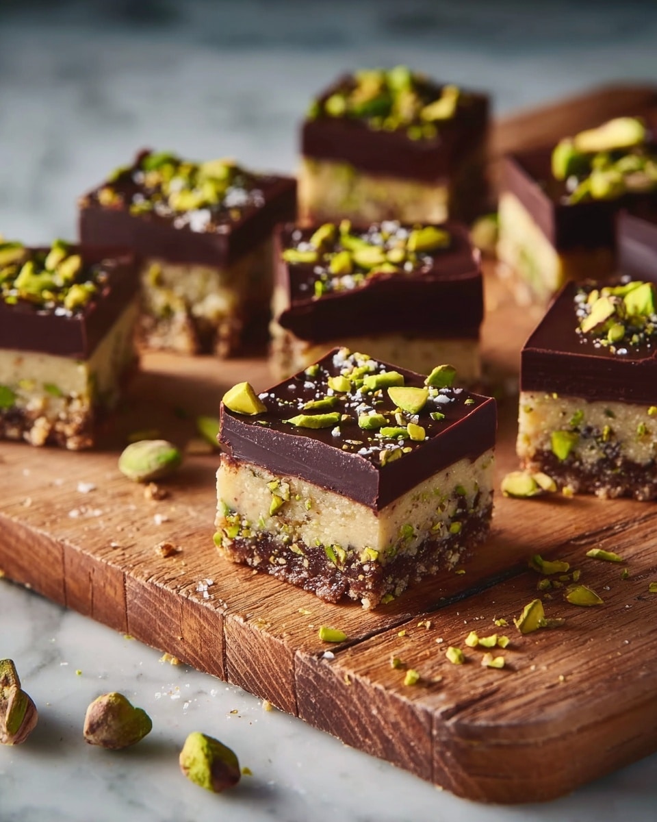 Chocolate and Pistachio Bars Recipe - Recipe Image