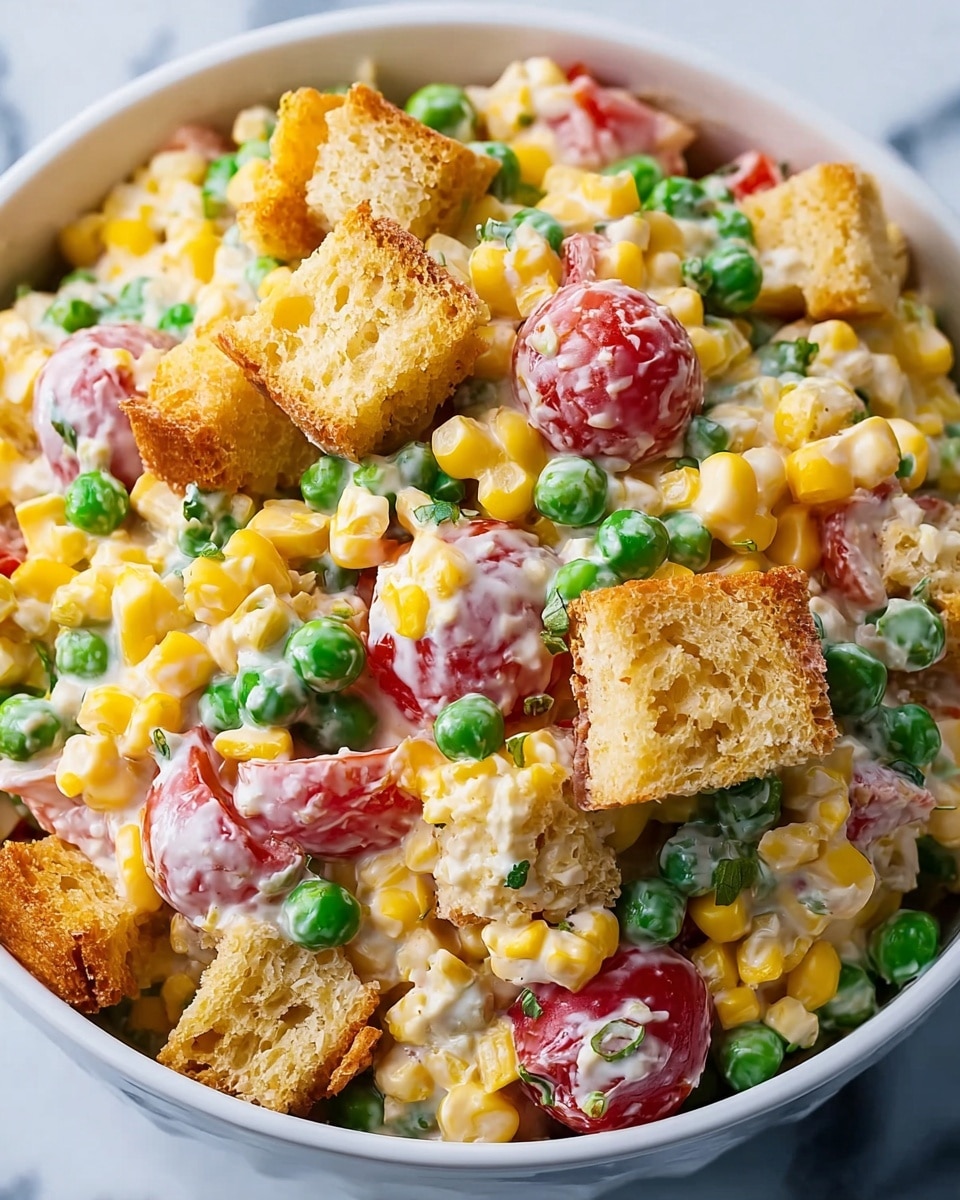 Potluck Cornbread Salad Recipe - Recipe Image