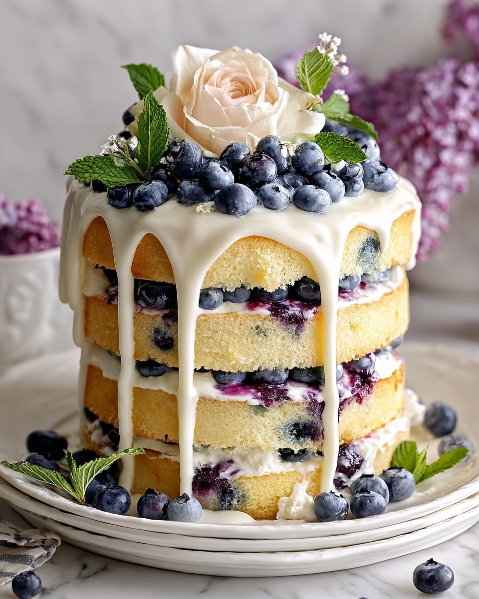 Dreamy Blueberry Shortcake Cake Recipe - Recipe Image