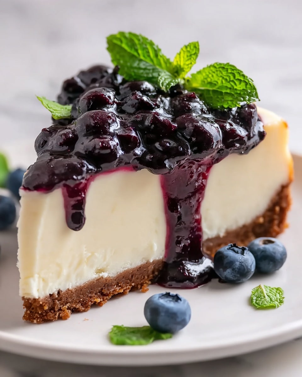 No-Bake Blueberry Cheesecake Recipe - Recipe Image