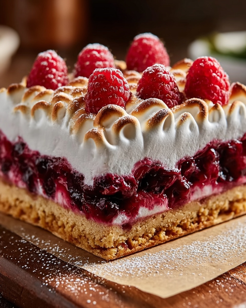 Double Raspberry Meringue Bars Recipe - Recipe Image