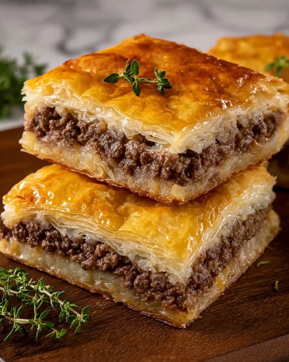 Greek Phyllo Meat Pie (Kimadopita) Recipe - Recipe Image