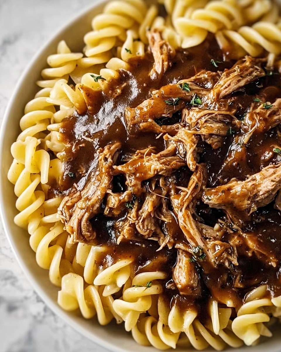 Crock Pot Mississippi Beef Noodles Recipe - Recipe Image