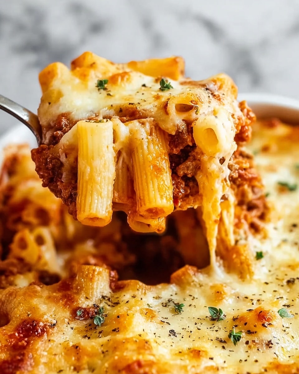 Three Cheese Baked Ziti Recipe - Recipe Image