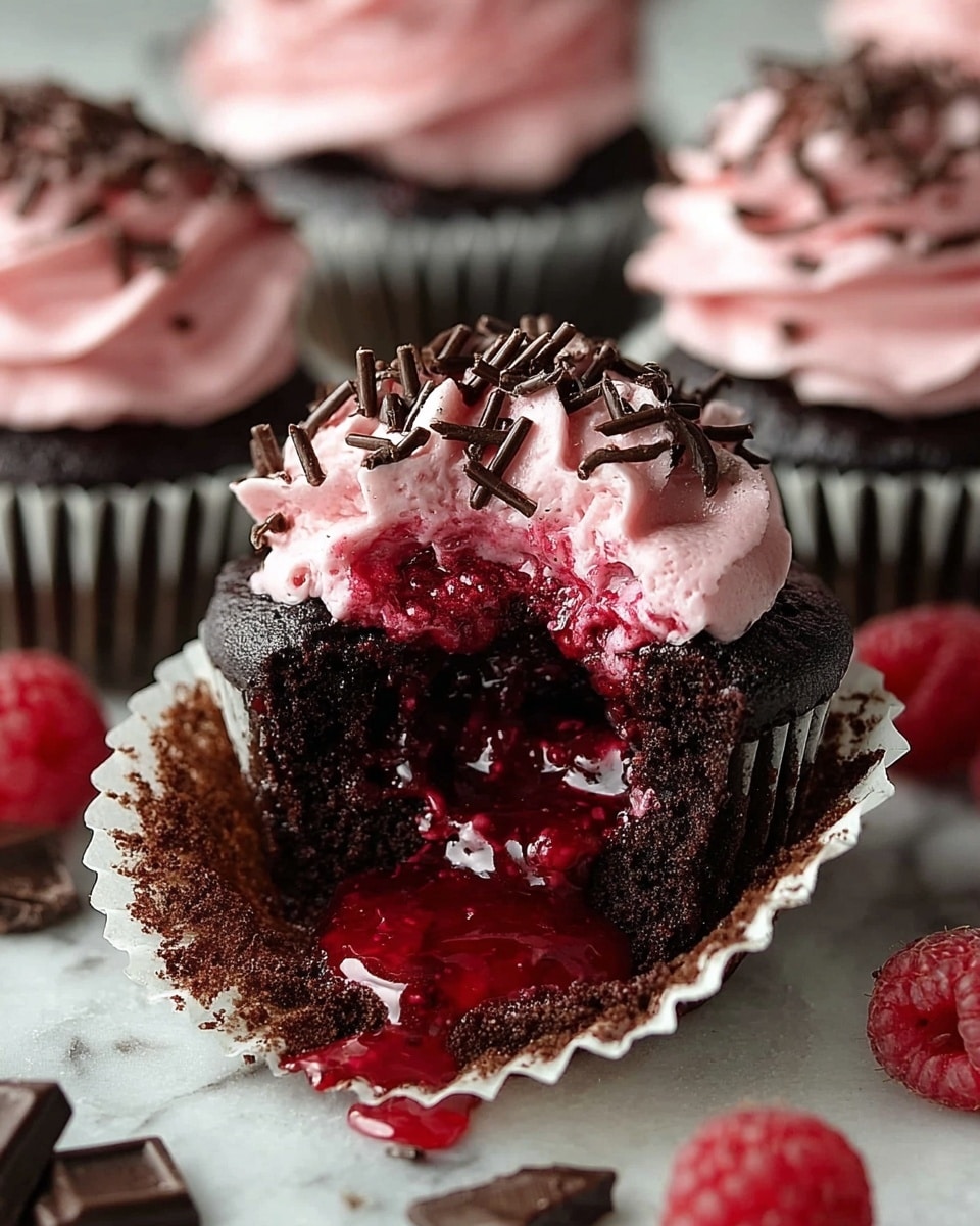 Raspberry Chocolate Lava Cupcakes Recipe - Recipe Image