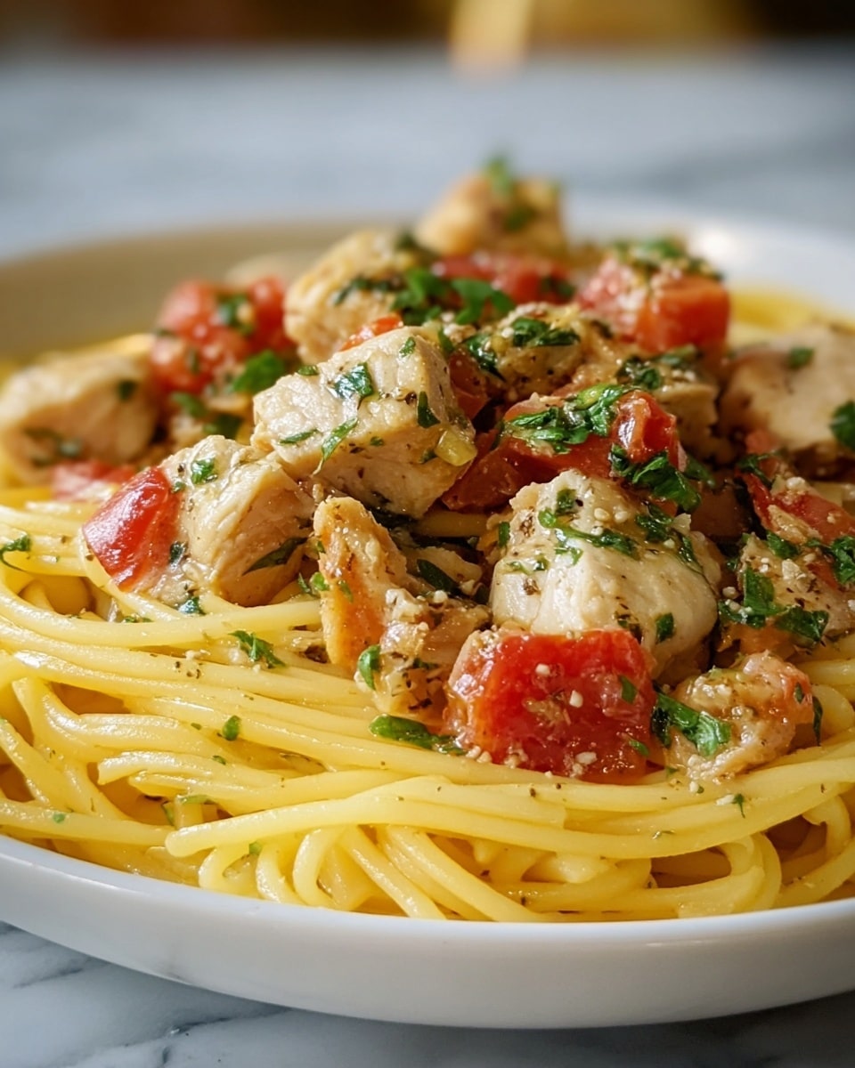 Monterey Chicken Spaghetti: A Cheesy Delight with a Crunchy Topping Recipe - Recipe Image
