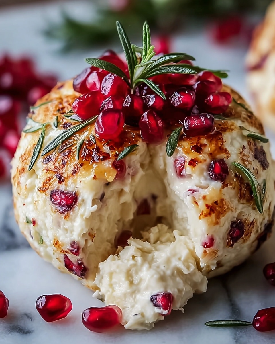 Pomegranate White Cheddar Cheese Ball Recipe - Recipe Image